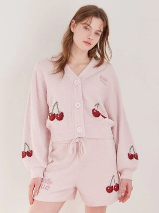 Baby Moco Cherry Jacquard Cardigan