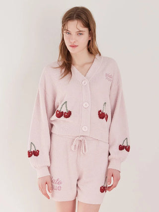 Baby Moco Cherry Jacquard Cardigan