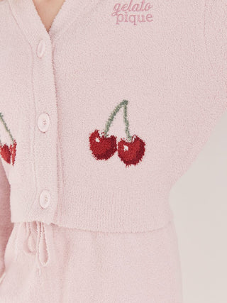 Baby Moco Cherry Jacquard Cardigan