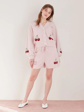 Baby Moco Cherry Jacquard Cardigan