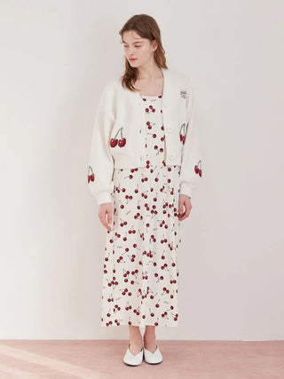 Baby Moco Cherry Jacquard Cardigan