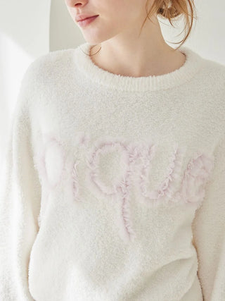 [Valentine] Frill Logo Feather Pullover