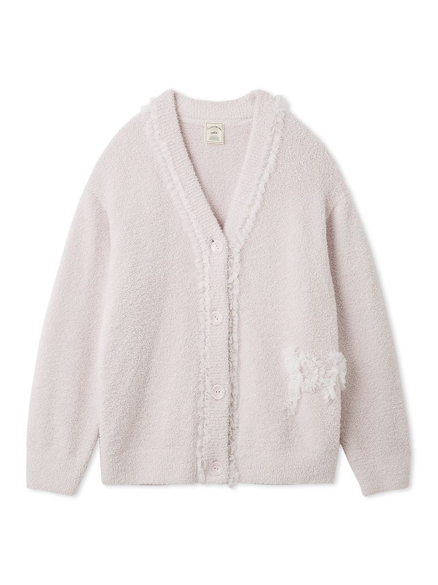 Frill Logo Feather Cardigan