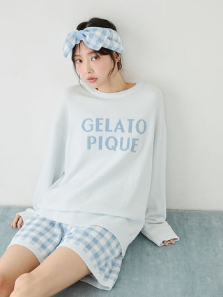 Logo Pullover & Gingham Shorts Set
