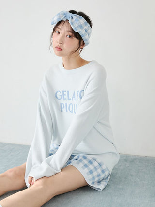 Logo Pullover & Gingham Shorts Set