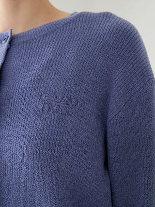 Ribbed Cardigan & Gingham Long Pants Set