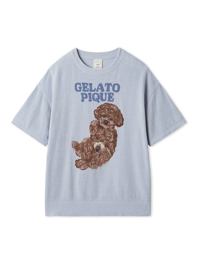 Roll Over Dog Jacquard Pullover gelato pique
