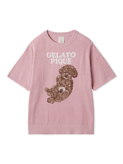 Roll Over Dog Jacquard Pullover gelato pique