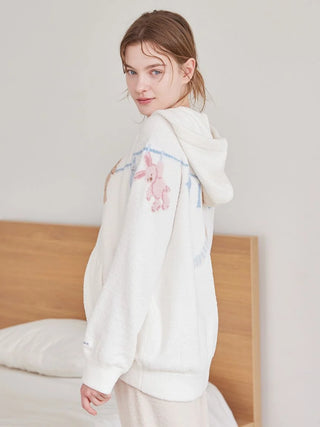 Airy Moco Laundry Animals Jacquard Hoodie
