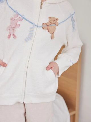 Airy Moco Laundry Animals Jacquard Hoodie