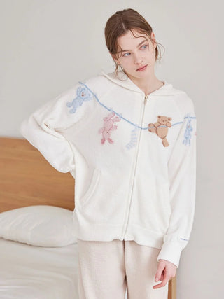 Airy Moco Laundry Animals Jacquard Hoodie