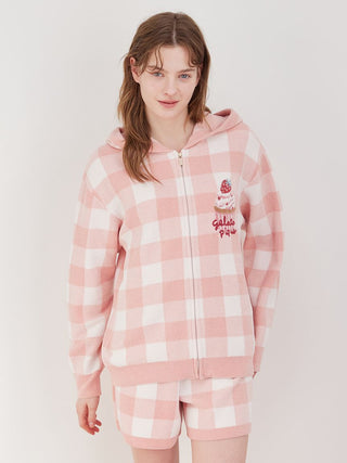 Airy Moco Movie Night Gingham Hoodie