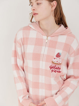 Airy Moco Movie Night Gingham Hoodie