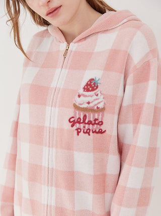 Airy Moco Movie Night Gingham Hoodie