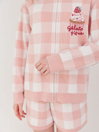 Airy Moco Movie Night Gingham Hoodie