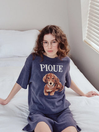 Fashionable Cats & Dogs Jacquard Smoothie Pullover