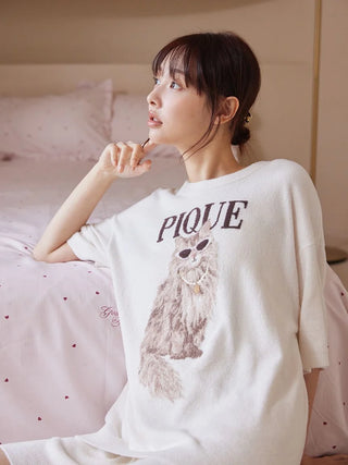 Fashionable Cats & Dogs Jacquard Smoothie Pullover