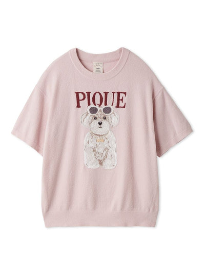 Fashionable Cats & Dogs Jacquard Smoothie Pullover gelato pique