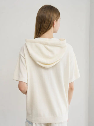 Summer Bear Jacquard Short-sleeved Hoodie