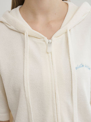 Summer Bear Jacquard Short-sleeved Hoodie