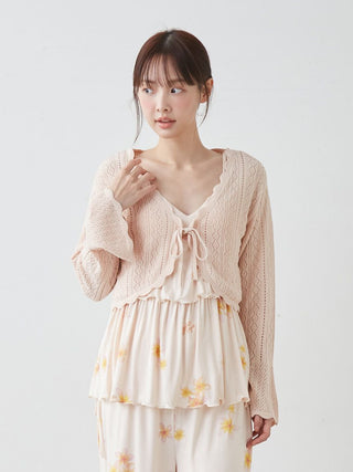 Airy Moco Crochet Short Cardigan