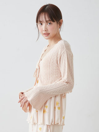 Airy Moco Crochet Short Cardigan