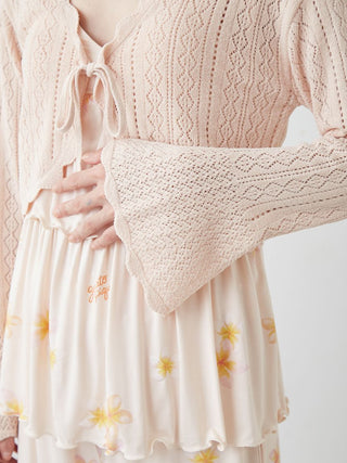 Airy Moco Crochet Short Cardigan