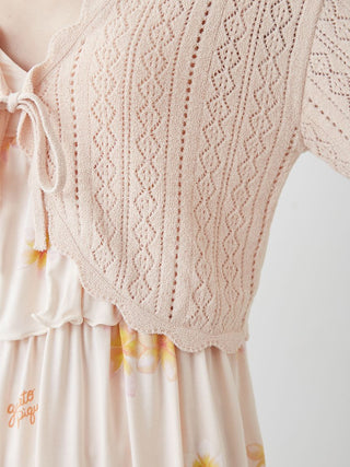 Airy Moco Crochet Short Cardigan