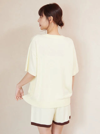 Smoothie Pudding Jacquard Pullover & Shorts Set