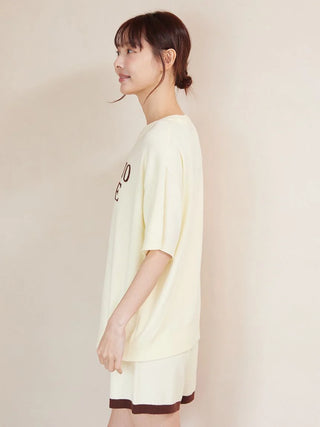 Smoothie Pudding Jacquard Pullover & Shorts Set