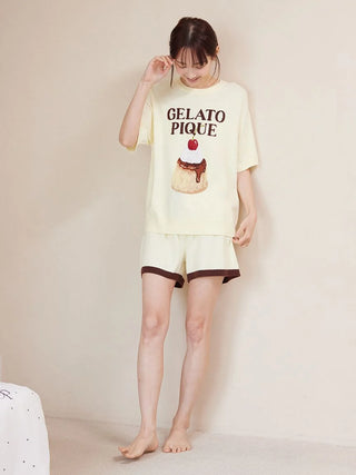 Smoothie Pudding Jacquard Pullover & Shorts Set