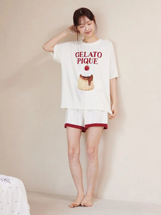 Smoothie Pudding Jacquard Pullover & Shorts Set