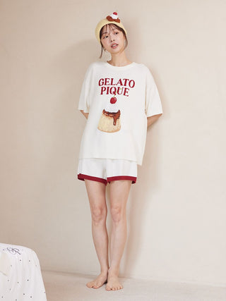 Smoothie Pudding Jacquard Pullover & Shorts Set