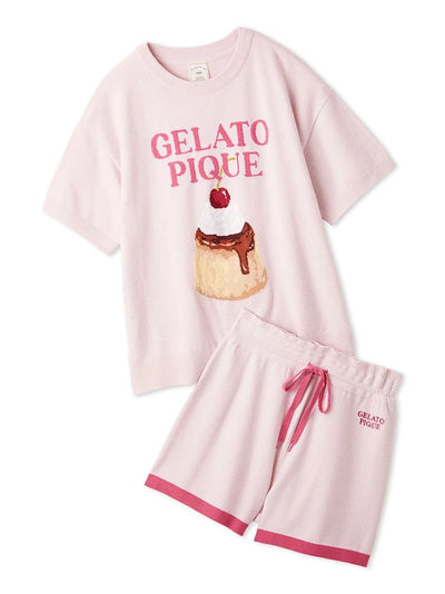 Smoothie Pudding Jacquard Pullover & Shorts Set gelato pique