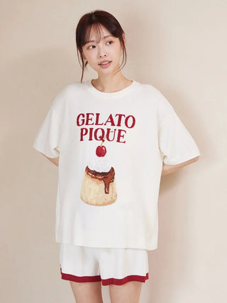 Smoothie Pudding Jacquard Pullover & Shorts Set