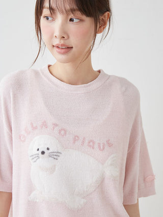 Cool Smoothie Lite Sea Animals Jacquard Pullover
