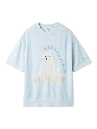 Cool Smoothie Lite Sea Animals Jacquard Pullover gelato pique