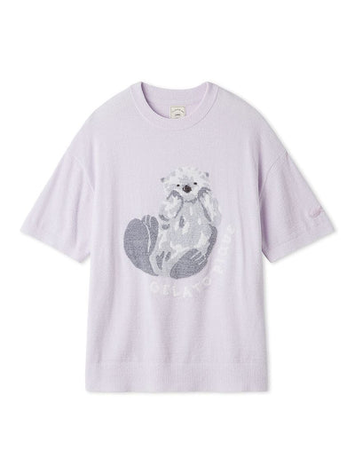 Cool Smoothie Lite Sea Animals Jacquard Pullover gelato pique