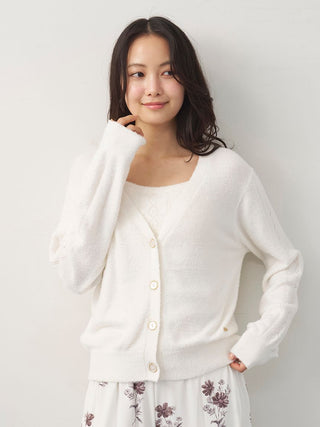 Smoothie Eyelet Short Cardigan
