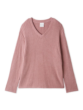 Gelato Pique Temperature-regulating Smoothie Ribbed Pullover in pink