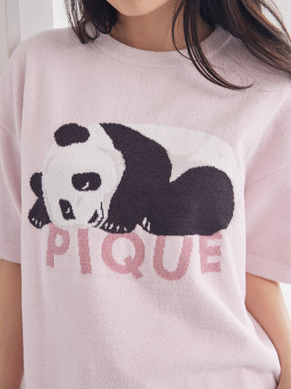 Airy Moco Sleeping Panda Jacquard Pullover & Shorts Set - view 14