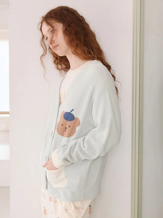 Airy Moco Painter Bear Cardigan