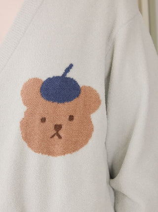 Airy Moco Painter Bear Cardigan