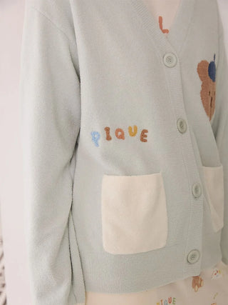 Airy Moco Painter Bear Cardigan