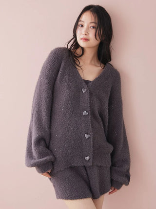 Glitter Feather Heart Cardigan - view 8
