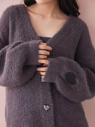Glitter Feather Heart Cardigan - view 12