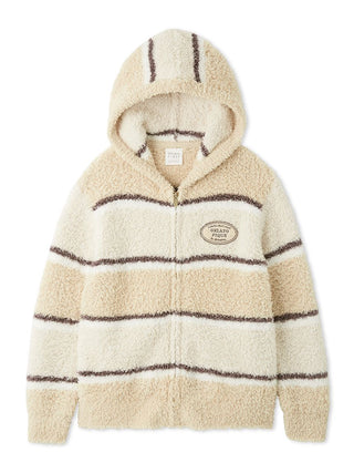 Gelato Pique Gelato Random Stripe Hoodie in cream