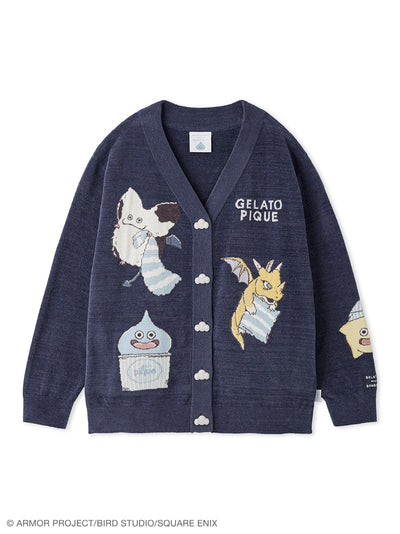 [DRAGON QUEST] [Unisex] Jacquard Cardigan gelato pique