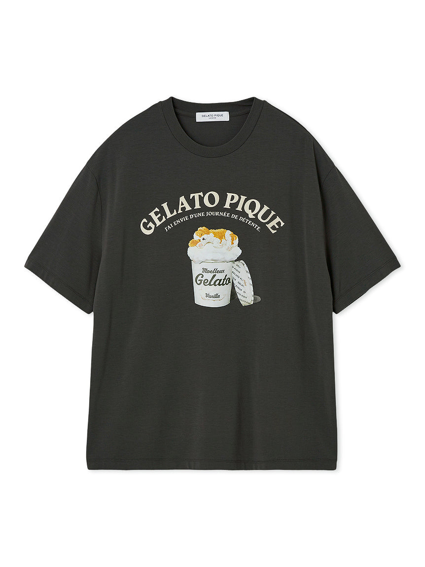 MEN's  Cool-Touch Rayon Sleeping Dog T-Shirt