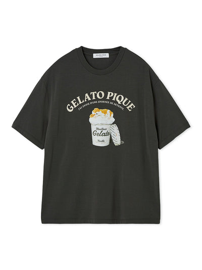 MEN's  Cool-Touch Rayon Sleeping Dog T-Shirt gelato pique